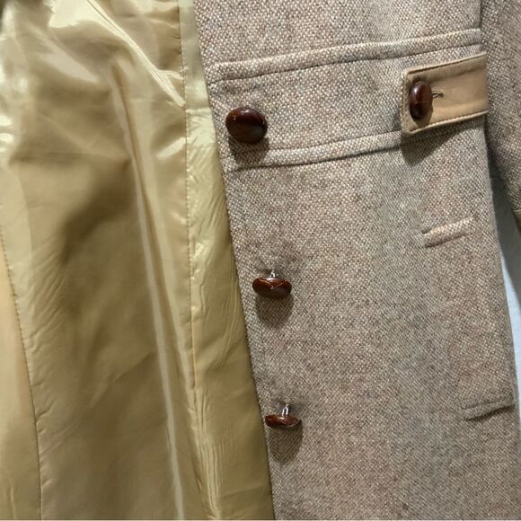 Vintage KORS Michael Kors Women’s Tweed Officers Jacket Wool Coat Size 4 - Picture 6 of 11